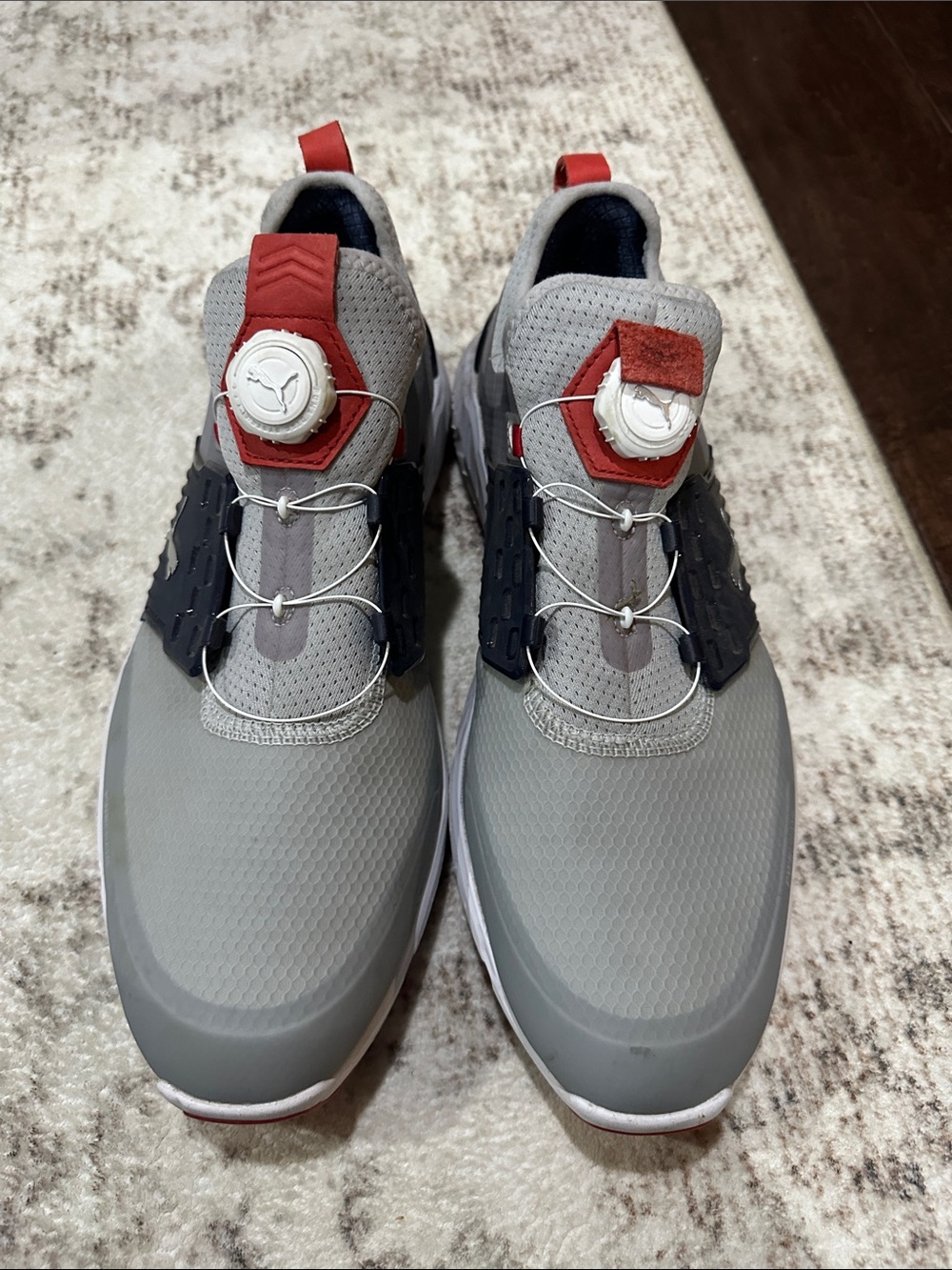 Puma Gray and Red Men's Golf Shoes